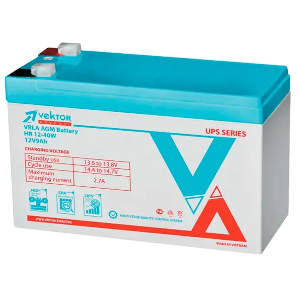 Аккумулятор VEKTOR HR 12-40W 12V9Ah AGM