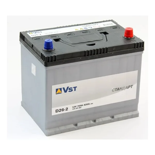 Аккумулятор VST Стандарт 70 Ач 620 А (EN), обратная полярность, D26