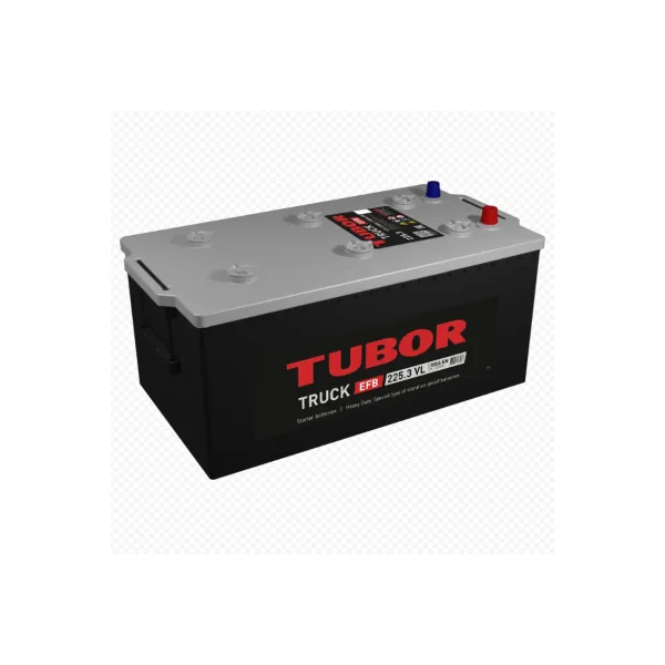 Аккумулятор TUBOR 225 Ач 1300 А (EN), обратная полярность, 6ST-225
