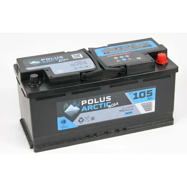 Аккумулятор POLUS Arctic AGM 105 Ач 950 А (EN), обратная полярность, LN6