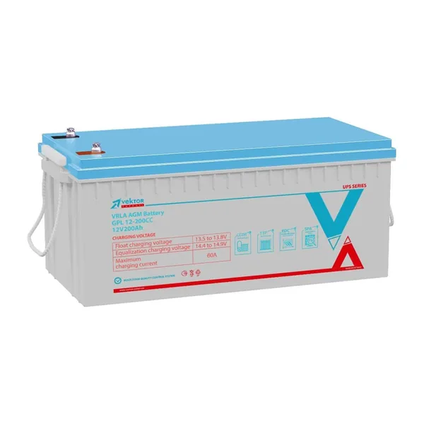 Аккумулятор VEKTOR GPL 12-200 12V200Ah AGM