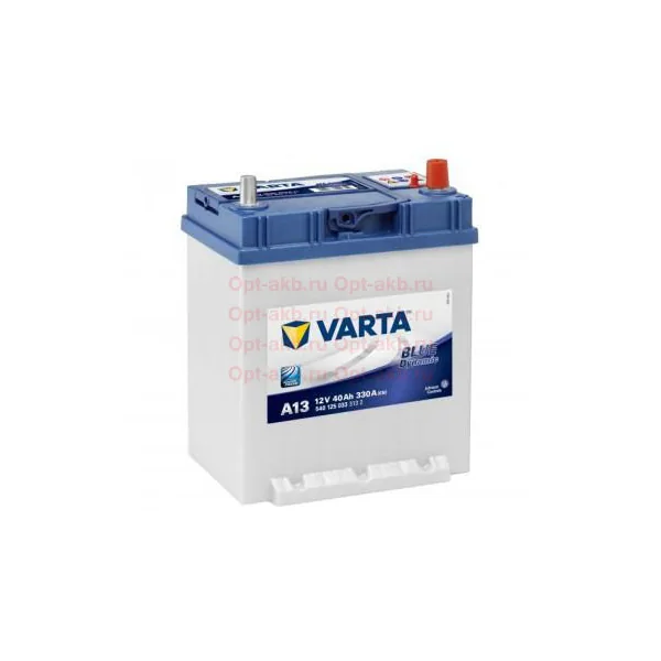 Аккумулятор VARTA Blue Dynamic Asia 40 Ач 330 А (EN), обратная полярность, B19