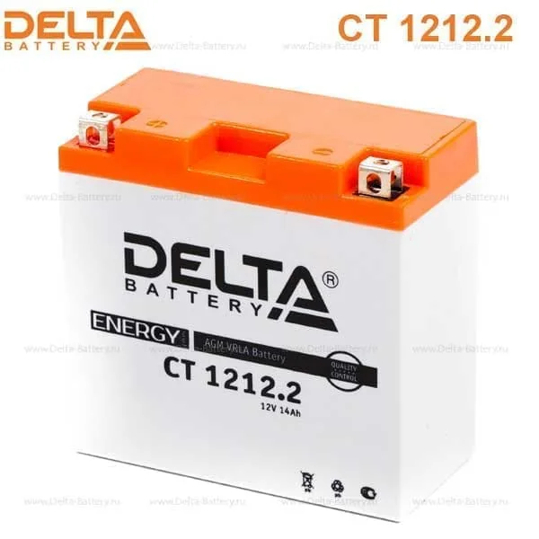 Аккумулятор DELTA 14 Ач 155 А (EN), прямая полярность, YTX14L
