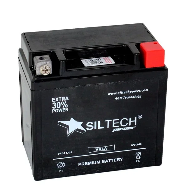 Аккумулятор SILTECH 5 Ач 80 А, обратная полярность, YTX5L