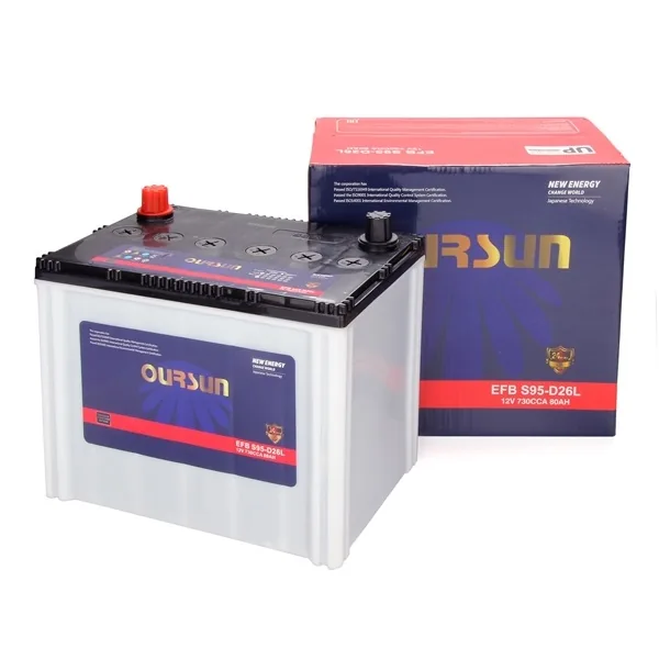 Аккумулятор OURSUN 80Ah euro CCA680 MF95D26L