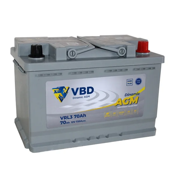 Аккумулятор VBD 70 Ач 720 А (EN), обратная полярность, LN3