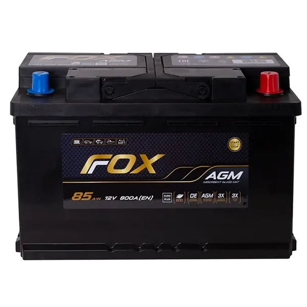 Аккумулятор FOX 85 Ач 800 А (EN), обратная полярность, LN4