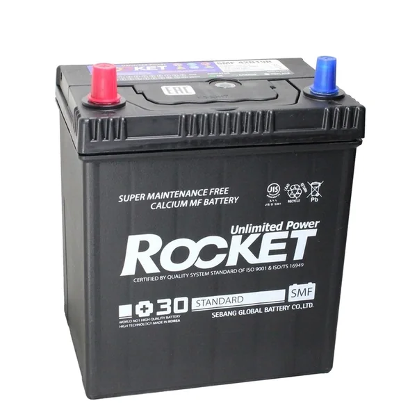 Аккумулятор ROCKET 40 Ач 340 А (SAE), прямая полярность, B19
