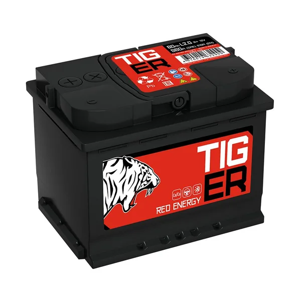 Аккумулятор TIGER Red Energy 60 Ач 510 А (EN), прямая полярность, LN2