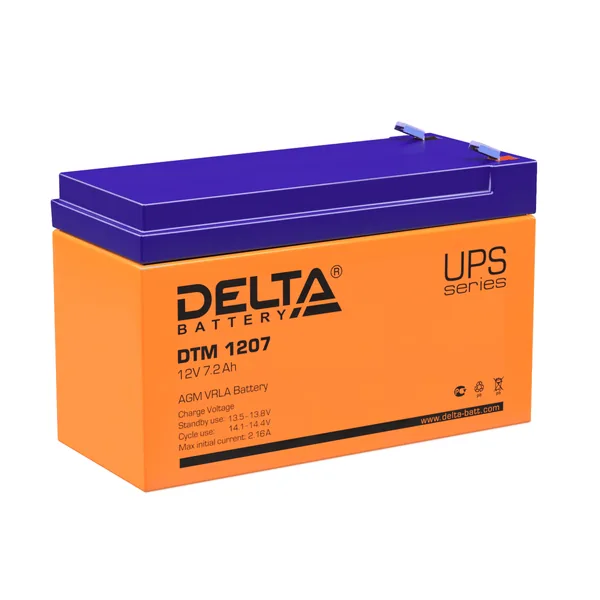 Аккумулятор DELTA DTM 1207 12V 7,2Ah AGM