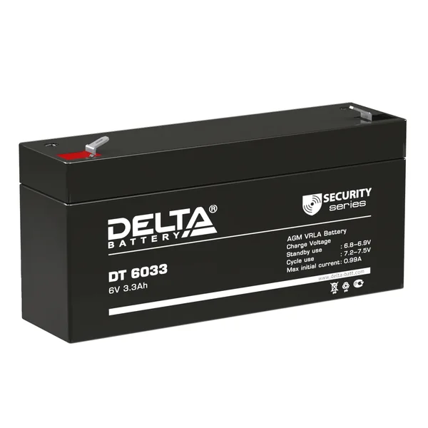 Аккумулятор DELTA DT 6033 6V 3,3Ah AGM