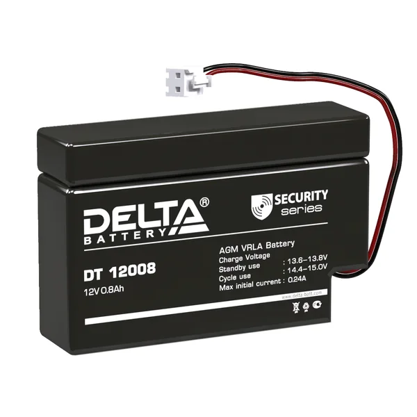 Аккумулятор DELTA DT 12008 12V0,8Ah T13 AGM