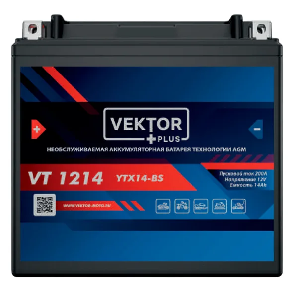 Аккумулятор VEKTOR PLUS VT 1214 12V14Ah