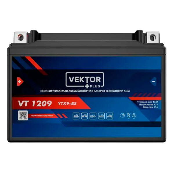 Аккумулятор VEKTOR PLUS VT 1209 12V9Ah AGM