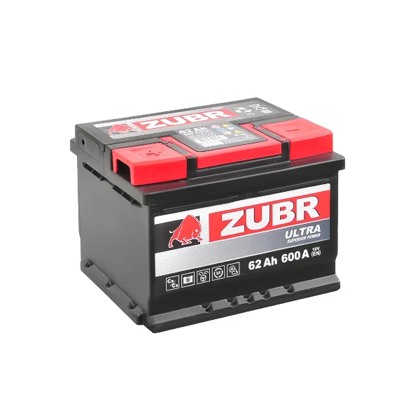 Аккумулятор ZUBR Ultra 62 Ач 600 А (EN), обратная полярность, LBN2