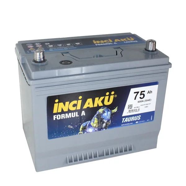 Аккумулятор INCIAKU FormulA 75 Ач 600 А (JIS), прямая полярность, D26