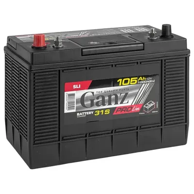 Аккумулятор GANZ PRO-Line 105 Ач 1000 А (EN), прямая полярность, BCI-31A