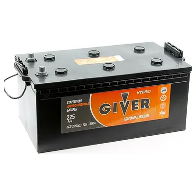 Аккумулятор GIVER 225 Ач 1500 А (EN), обратная полярность, 6ST-225