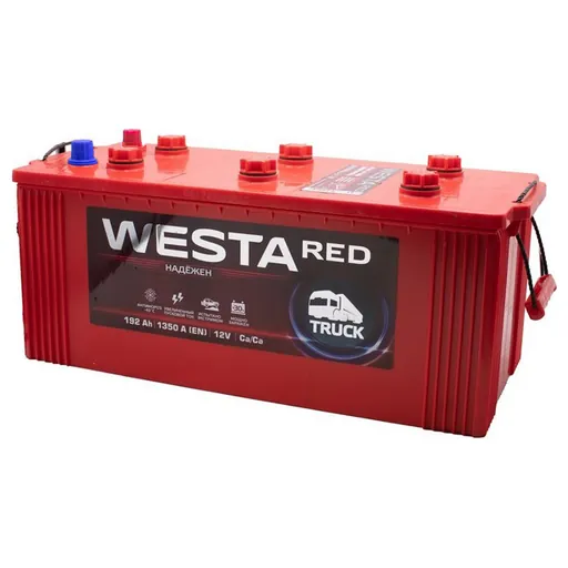 Аккумулятор WESTA RED 190 Ач 1350 А (EN), прямая полярность, 6ST-190