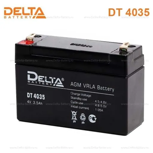 Аккумулятор DELTA 3.5 Ач, 90x34x66