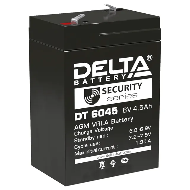Аккумулятор DELTA DT 4.5 Ач, 70x47x100