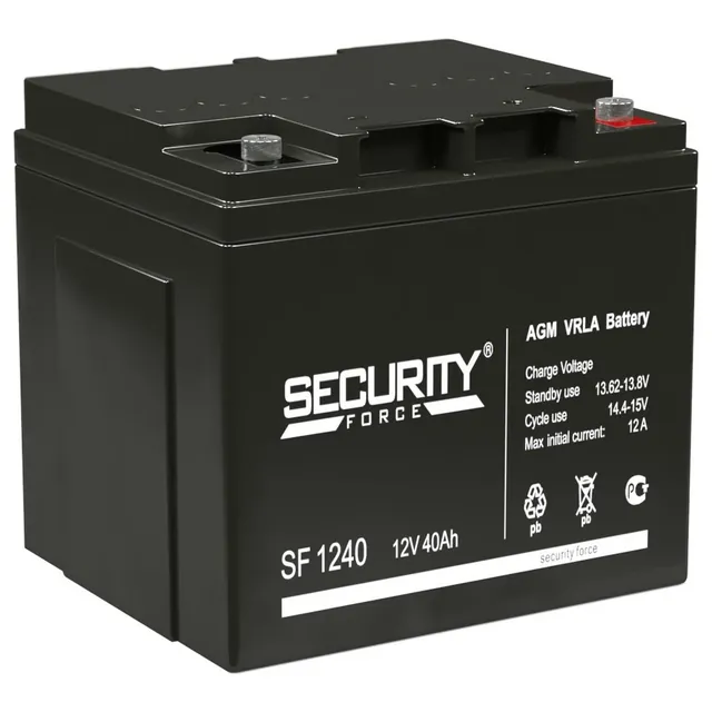 Аккумулятор Security Force 40 Ач, 197x166x176