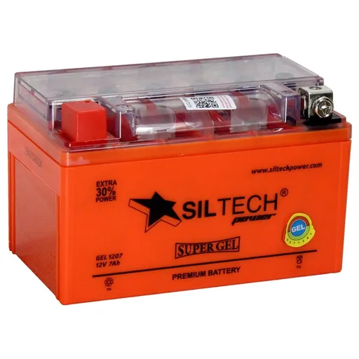 Аккумулятор SILTECH YTX7A-BS 7 Ач 7 А (EN), обратная полярность, 151x65x94