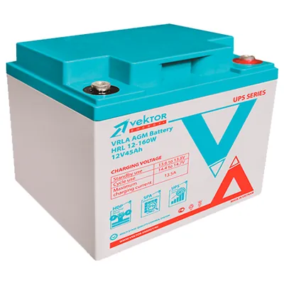 Аккумулятор VEKTOR HRL 45 Ач, 197x166x176