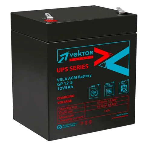 Аккумулятор VEKTOR GP 5 Ач, 90x70x107