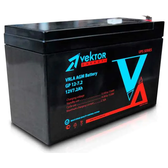 Аккумулятор VEKTOR GP 7 Ач, 151x65x94