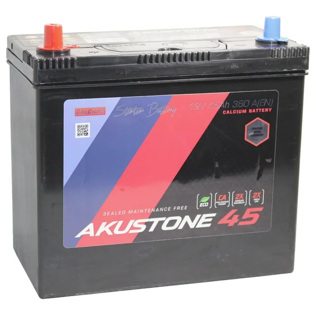 Аккумулятор AKUSTONE 45 Ач 400 А (JIS), обратная полярность, B24