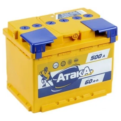 Аккумулятор АТАКА 60 Ач 500 А (EN), прямая полярность, LN2