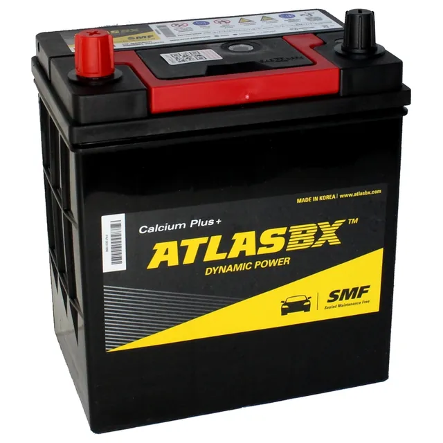 Аккумулятор ATLAS MF42B19R 38 Ач 350 А (EN), прямая полярность