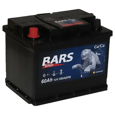 Аккумулятор BARS 60 Ач 530 А (EN), прямая полярность, LN2
