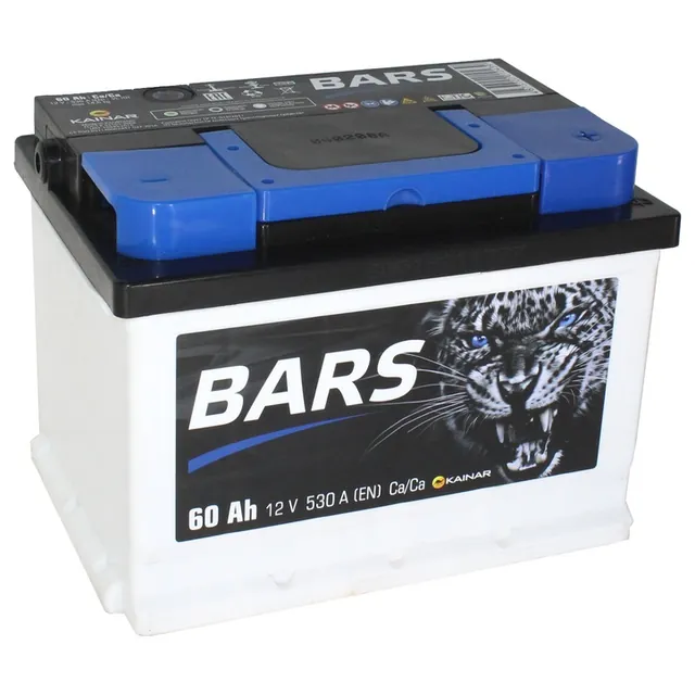 Аккумулятор BARS Silver 60 Ач 530 А (EN), прямая полярность, LN2