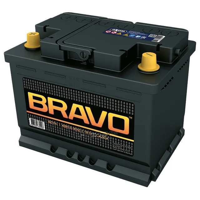 Аккумулятор BRAVO 60 Ач 480 А (EN), обратная полярность, LN2