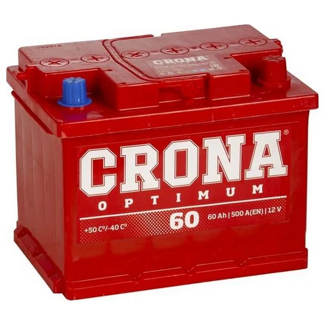 Аккумулятор CRONA 60 Ач 500 А (EN), обратная полярность, LN2