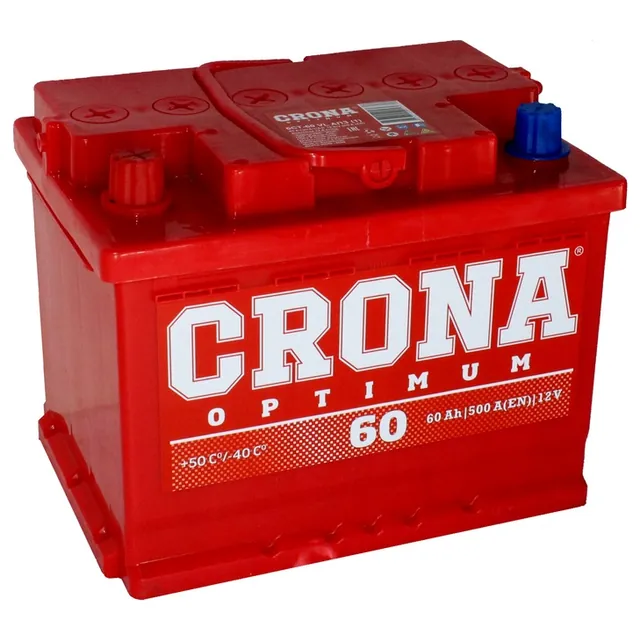 Аккумулятор CRONA 60 Ач 500 А (EN), прямая полярность, LN2
