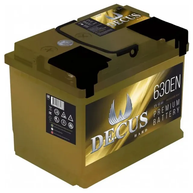 Аккумулятор DECUS 60 Ач 630 А (EN), прямая полярность, LN2