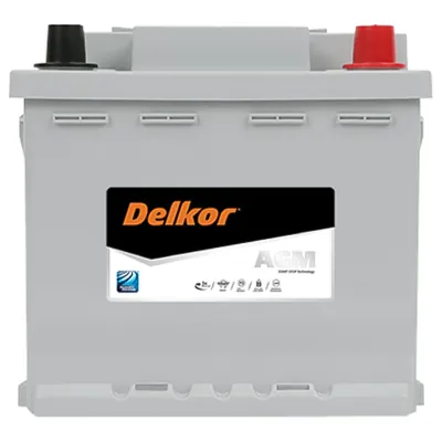 Аккумулятор DELKOR AGM 50 Ач 520 А (EN), обратная полярность, LN1