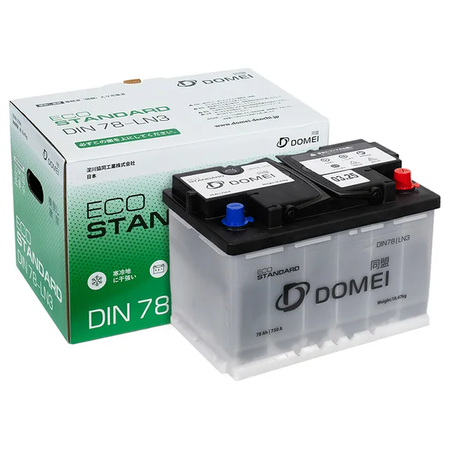 Аккумулятор DOMEI Eco STANDARD 78 Ач 750 А (EN), обратная полярность, LN3
