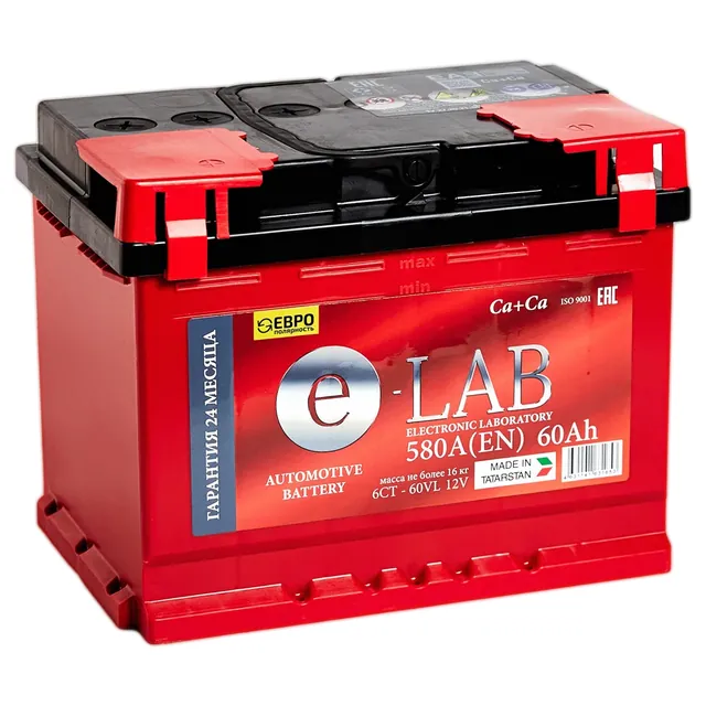 Аккумулятор ELAB 60 Ач 580 А (EN), прямая полярность, LN2