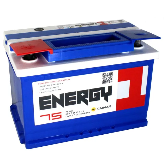 Аккумулятор ENERGY ONE 75 Ач 600 А (EN), прямая полярность, LN3