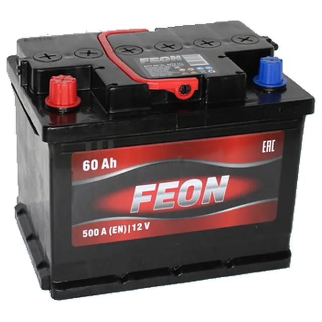 Аккумулятор FEON 60 Ач 550 А (EN), прямая полярность, LN2