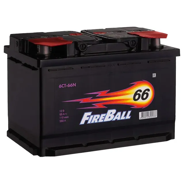 Аккумулятор FIRE BALL 66 Ач 560 А (EN), обратная полярность, LN3