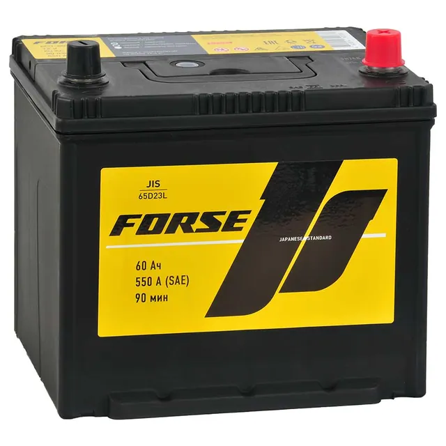 Аккумулятор FORSE 60 Ач 550 А (SAE), обратная полярность, D23L