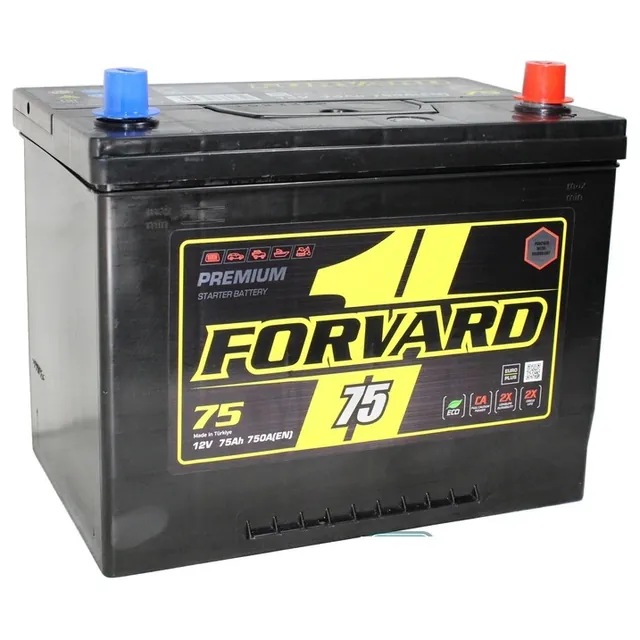 Аккумулятор FORVARD 75 Ач 750 А (SAE), обратная полярность, BCI-35