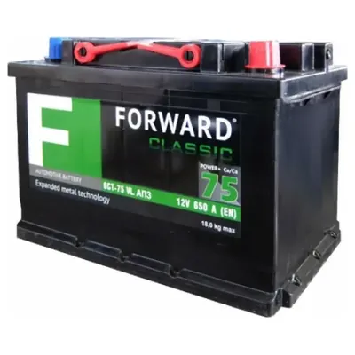 Аккумулятор FORWARD 75 Ач 650 А (EN), обратная полярность, LN3