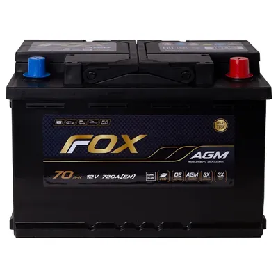 Аккумулятор FOX 70 Ач 720 А (EN), обратная полярность, LN3