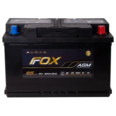 Аккумулятор FOX 85 Ач 800 А (EN), обратная полярность, LN4